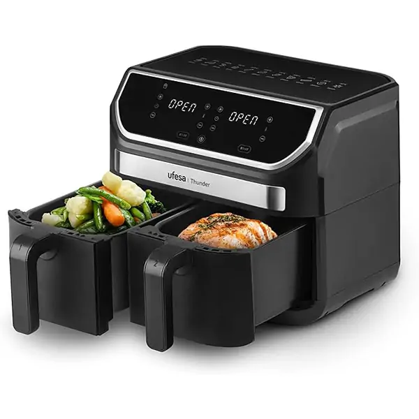 UFESA DIGITAL DUAL ZONE AIR FRYER 9L 1700W STORM BLACK