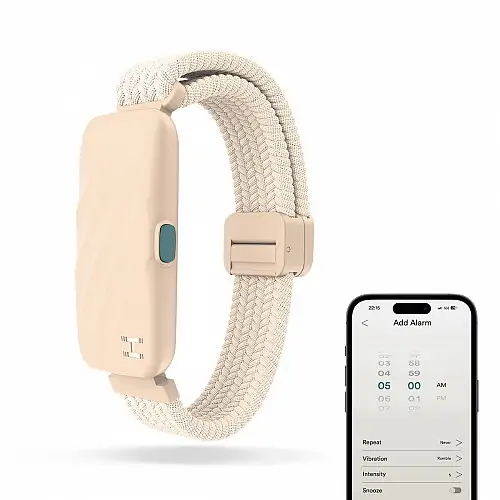 HOMEDICS WAKEBAND VIBRATING ALARM WRISTBAND CREAM SS-WB100CE-WW