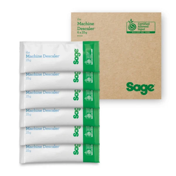 SAGE ORGANIC DESCALING POWDER FOR ESPRESSO COFFEE MACHINES 6 PIECES