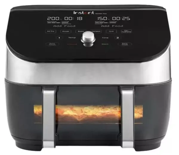 INSTANT VORTEX PLUS CLEARCOOK VERSAZONE AIR FRYER 8.5L STAINLESS STEEL